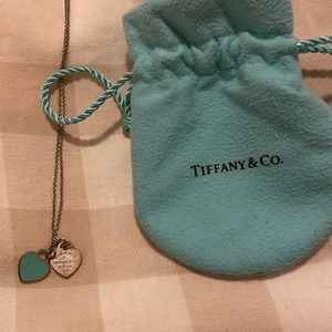 Tiffany Blue Double Heart Necklace